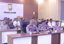 Anev Bulanan, Kapolres Kaur Tekankan Layanan Responsif dan Penguatan Kamtibmas