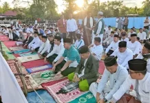 Dandim 0408 Bengkulu Selatan Sholat Idul Adha Bersama Bupati Kaur