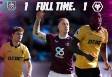 Burnley vs Wolverhampton Berakhir Imbang di Laga Pamungkas Liga Inggris 2025/2026