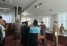 Sekda Kaur Nasrul Rahman Melantik 22 Pejabat di Lingkungan Pemkab Kaur