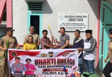Kapolres Kaur Pimpin Bakti Religi Massal di Kampung Pancasila