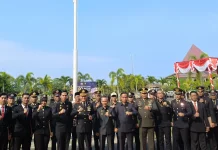 Jajaran Polres Kaur Upacara Peringatan Hari Bayangkara ke-8O