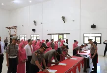 Berantas Narkoba dan Judi, Polres Kaur Teken Pakta Integritas