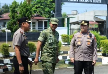 Perkuat Sinergitas, Kapolres Kaur Kunjungi Markas Dandim