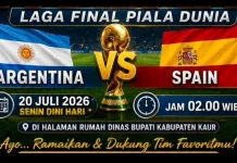 Bupati Kaur Ajak Masyarakat Nobar Final Piala Dunia FIFA 2026 Argentina vs Spanyol