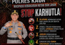 Cegah Karhutla, Kapolres Kaur Imbau Warga Tidak Bakar Lahan