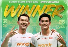 Kalahkan Peringkat 1 Dunia, Fajar/Fikri Juara China Open 2026