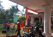 Jelang HUT RI Kecamatan Tanjung Kemuning Pasang Spanduk
