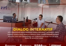 KPU Kaur Dialog Interaktif Bersama RRI Bintuhan, untuk Edukasi Pemilih Pemula
