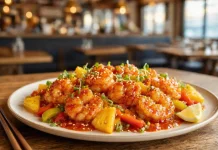 Sajian Udang Asam Manis Pedas Khas Restoran Seafood yang Memikat Selera