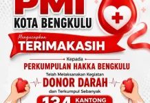 Aksi Kemanusiaan HAKKA Bengkulu, 134 Kantong Darah Terkumpul