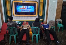 Donor Darah HUT Lantas ke-71, Polres Bengkulu Utara Bantu Perkuat Stok Darah PMI
