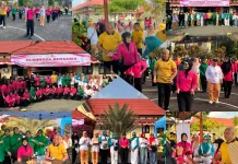 Bhayangkari Cabang Kaur Gelar Senam Bersama dan Bazar UMKM