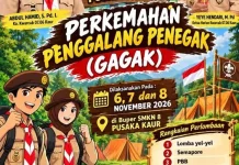 Perkemahan GAGAK SMKN 8 Kaur Rebutkan Piala KA-Kwarda Bengkulu