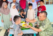 HUT TNI, Kodim Bengkulu Selatan Santuni Panti Asuhan
