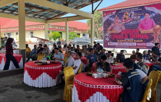 Polres Kaur Gelar Nobar Hari Bhayangkara Pererat Kebersamaan Masyarakat