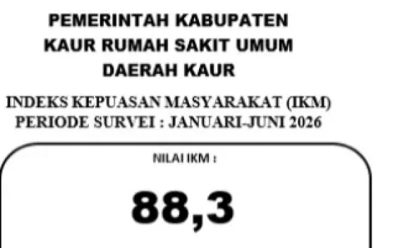 RSUD Kaur Raih Predikat Kinerja Pelayanan Baik pada Semester Pertama 2026