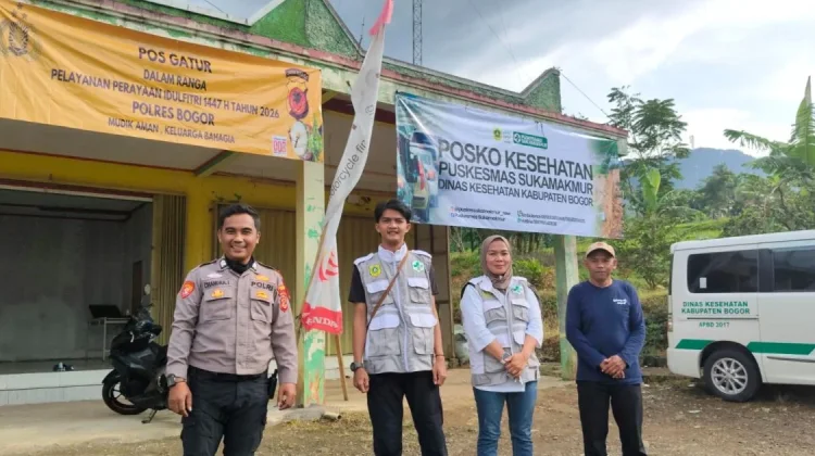 Polsek Sukamakmur Bersama Dinas Kesehatan Layani Wisata Lebaran 2026