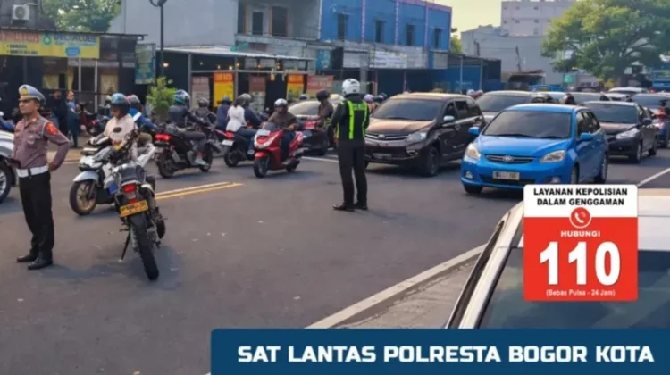 Polisi Imbau Pengendara Motor Antre di Jalan Raya Tajur Bogor