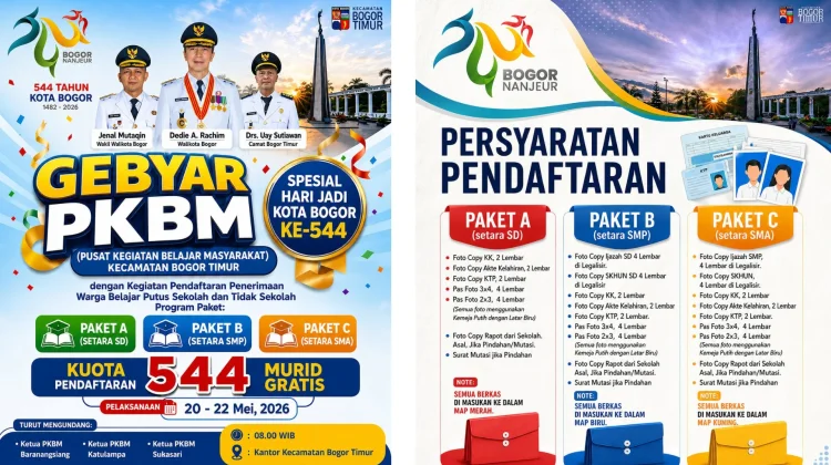 Kecamatan Bogor Timur Buka Pendaftaran Program Kesetaraan Pendidikan