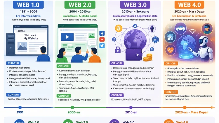 Evolusi Internet: Perjalanan dari Web 1.0 hingga Web 4.0