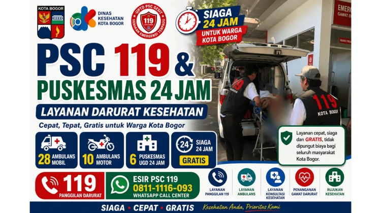 Layanan Gawat Darurat Diperkuat, PSC 119 dan Puskesmas 24 Jam Siaga di Kota Bogor