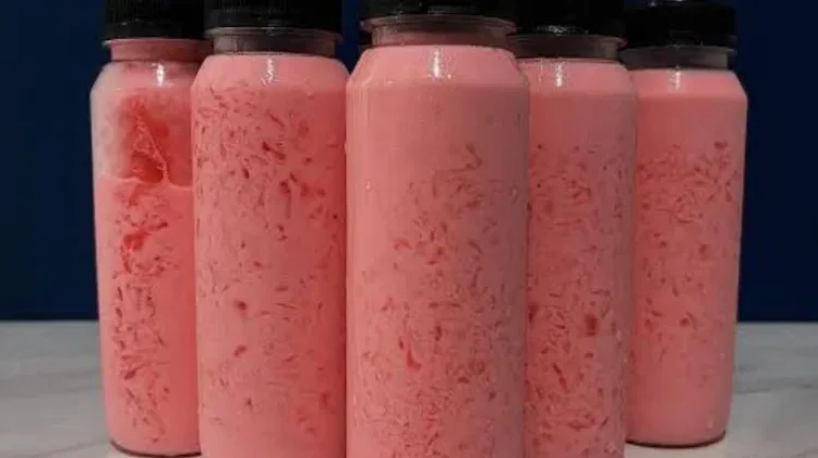 Resep Es Lumut Stroberi Viral Jualan Modal Minim