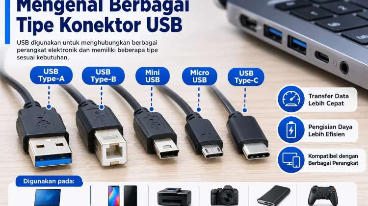 Mengenal Berbagai Tipe Konektor USB dan Fungsinya