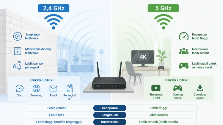 Kenapa Wi-Fi 5 GHz Lebih Cepat daripada 2,4 GHz?