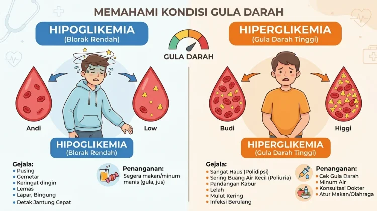 Kenali Gejala dan Penanganan Hipoglikemia dan Hiperglikemia