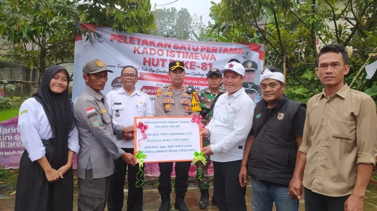 HUT RI ke 81, PWO Bangun Rumah Danru Linmas Desa Cipelang Cijeruk Bogor