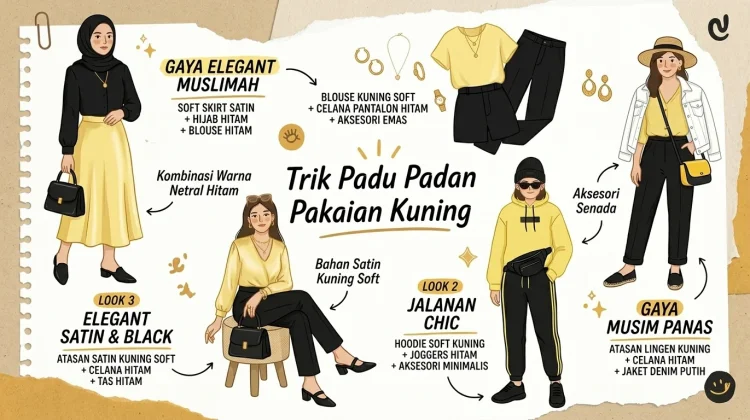 Tips Padu Padan Outfit Warna Kuning Tampil Modis dan Percaya Diri