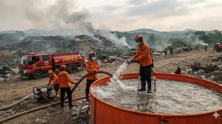 Penerapan Embung Air di TPA Galuga untuk Percepat Pemadaman Kebakaran