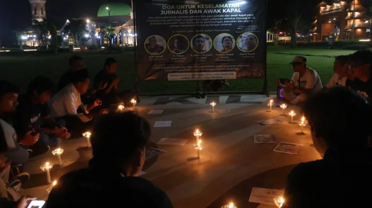 Jurnalis Bogor Lakukan Doa Bersama untuk Lima Jurnalis yang Hilang di Selat Sunda
