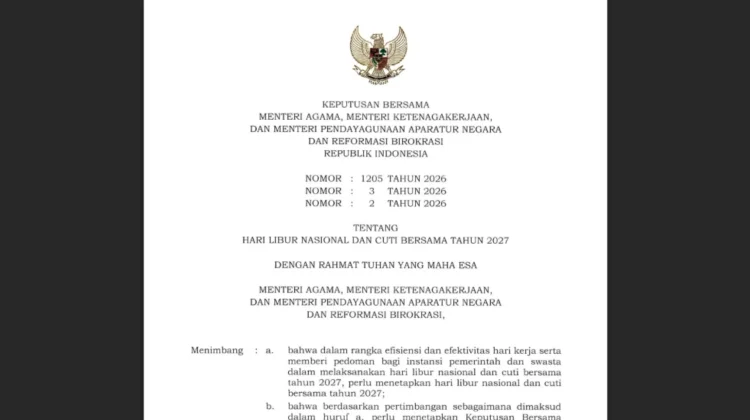 Catat dari Sekarang, Ini Daftar Libur Nasional dan Cuti Bersama 2027