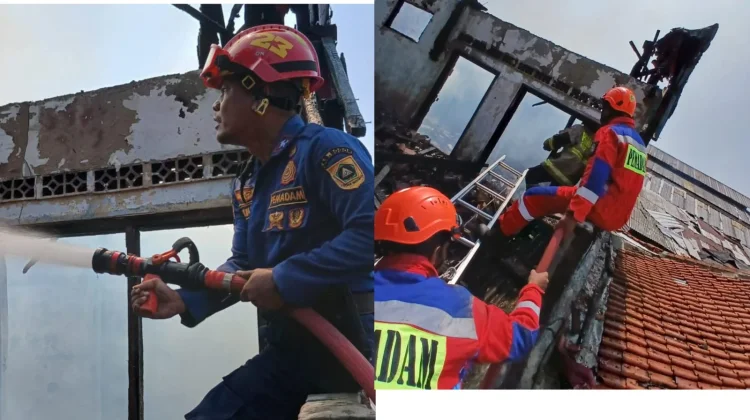 Lalai Padamkan Lilin, Dua Rumah Warga di Sukamantri Bogor Hangus Terbakar