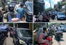 Jalan menuju Gunung Halimun Salak Bogor Macet dipadati Wisatawan