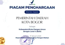 Kota Bogor Raih Predikat Pangan Aman Level 4 dari BPOM