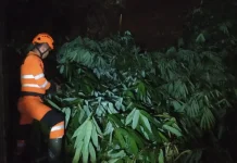 Bencana Longsor Menutup Saluran Air di Ciparigi