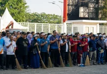 Bupati Bogor Pimpin Korve di Pakansari Sambut Laga Perdana AFF