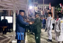 Bupati Bogor Jemput Bendera Pusaka di Malasari jelang Upacara HUT RI ke-81