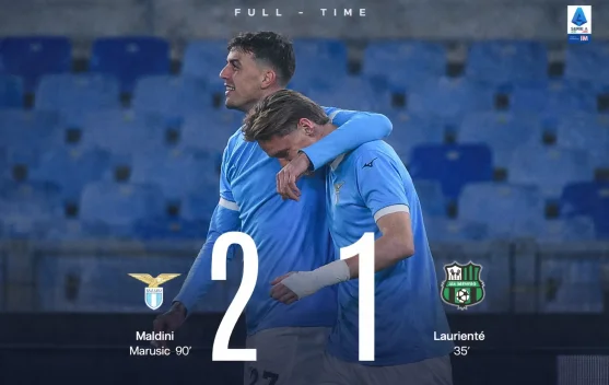Daniel Maldini Cetak Gol Perdana, Lazio Bungkam Sassuolo 2-1