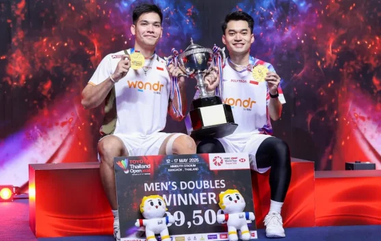 Bermain Agresif , Leo/Daniel Naik Podium Juara Thailand Open 2026