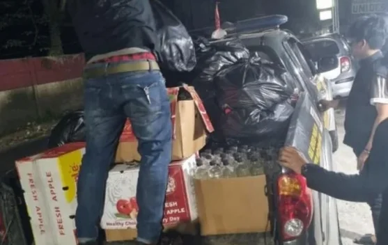 Ribuan Botol Miras Disita Polsek Parung pada Operasi Cipta Kondisi Jumat Malam