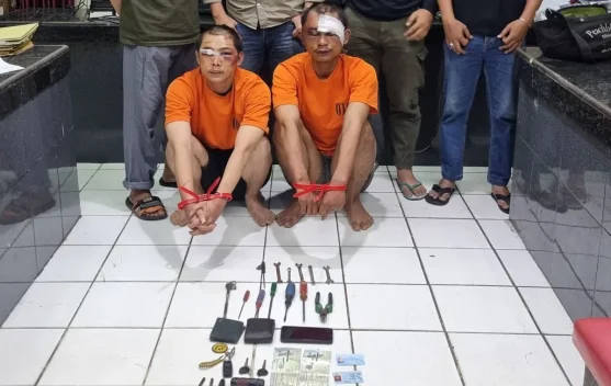 Dua Orang Terduga Pelaku Curanmor Ditangkap Warga di Gunung Putri