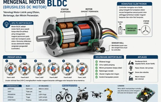 Mengenal Motor BLDC, Teknologi Penggerak Listrik yang Efisien