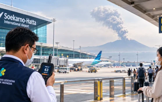 Penerbangan Kembali Berjalan, tapi Udara di Bandara Soetta Masih Tak Aman