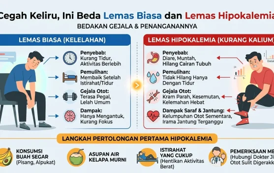Serupa tapi Tak Sama, Ini Beda Lemas Biasa dan Hipokalemia