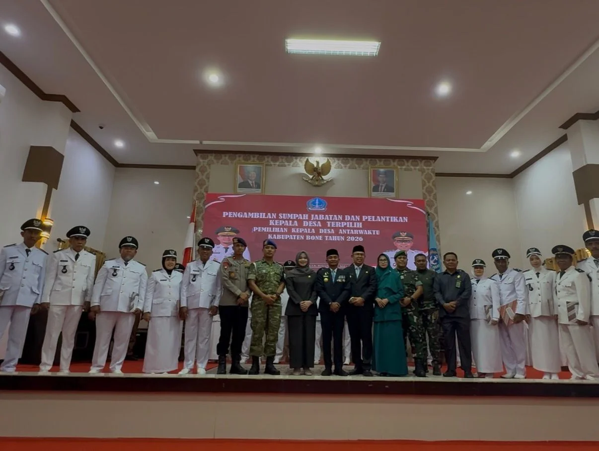 18 Kepala Desa Hasil PAW di Bone Resmi Dilantik, Bupati Andi Asman Sulaiman Beri Arahan Khusus