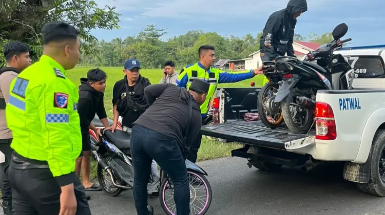 Satlantas Bone Bubarkan Balap Liar, 30 Motor Diamankan